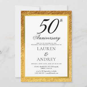 Minimale 50. Hochzeitstag-Einladung Einladung