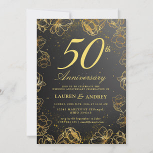 Minimale 50. Hochzeitstag-Einladung Einladung