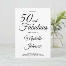 Minimale 50 und Fabelhafte 50. Geburtstagsfeier