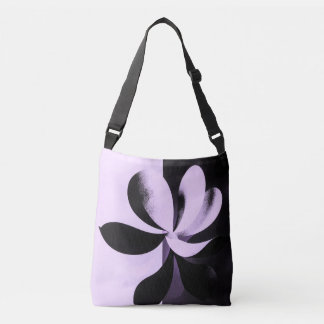 Minimale abstrakte Blumen-Tasche Tragetaschen Mit Langen Trägern