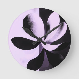 Minimale abstrakte Blumenwanduhr Runde Wanduhr