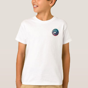 Minimale abstrakte Farbspirale Kreismuster T-Shirt