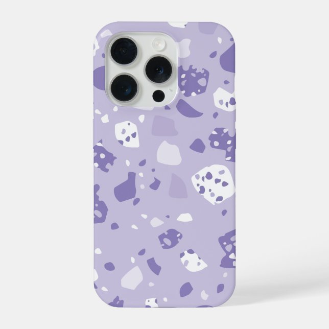 Minimale abstrakte violette Muster iPhone Hülle (Rückseite)