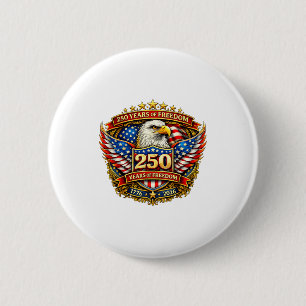 Minimale Adlerflagge 250 Jahre 1776 Button