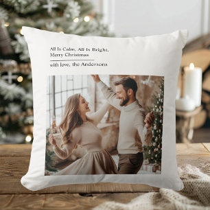 Minimale Alles ist ruhig, alles ist hell Weihnacht Kissen