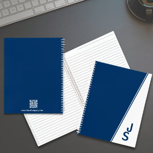 Minimale Anfangswerte Blue White Small Business Notizbuch