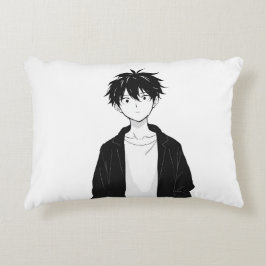 Minimale Anime-Jungen-Akzentkissen Dekokissen