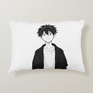 Minimale Anime-Jungen-Akzentkissen Dekokissen