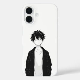 Minimale Anime-Jungen-iPhone / iPad-Hülle iPhone 16 Hülle