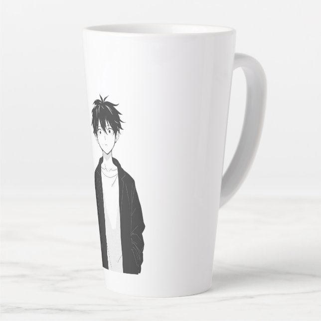 Minimale Anime-Jungen-Latte-Tasse Milchtasse (Rechte Ecke)
