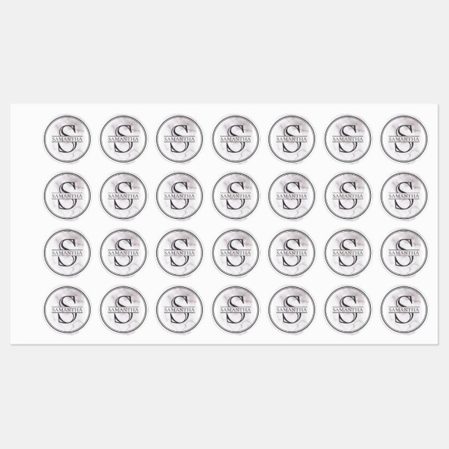 Minimale Anzahl der benutzerdefinierten Monogramm- Etiketten (Blatt)