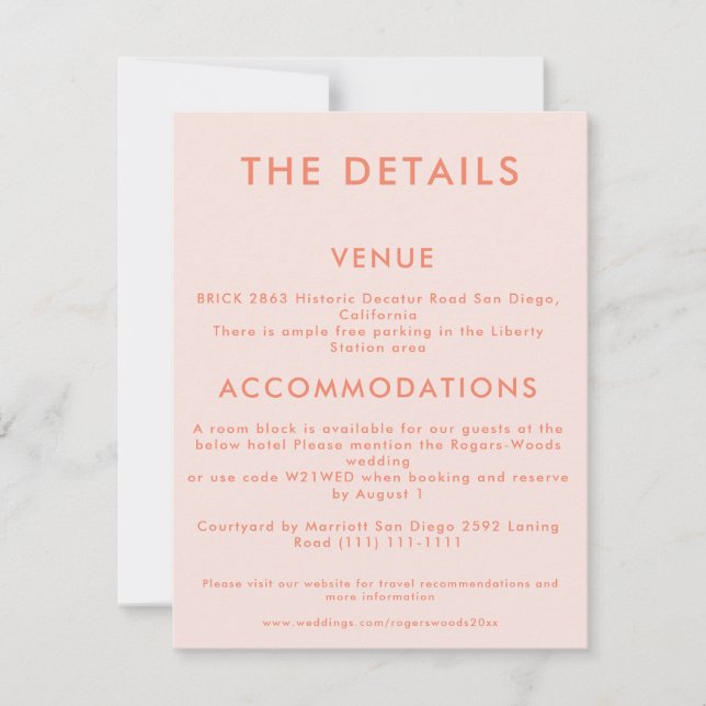 Minimale Aquamarine Einladung zur Hochzeit (Vorderseite)