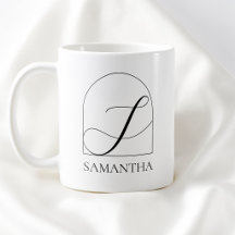 Minimale Arch Black Schrift Initiale S Namensmonog