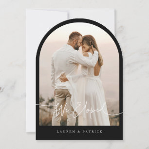 Minimale Arch Elopement-Hochzeitkarte Einladung