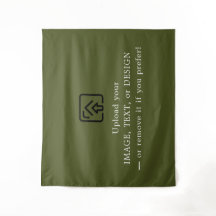 Minimale Armee-Grün-Ästhetik-Hängende Wandteppich