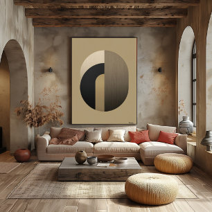 Minimale Art Deco Bogenwandkunst   Luxuriöses Gold Poster