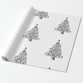 Minimale Art-weißes Packpapier für Weihnachten
