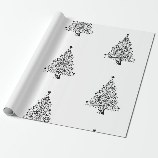 Minimale Art-weißes Packpapier für Weihnachten (Ungerollt)