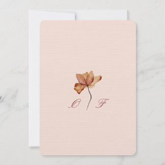 minimale, ästhetische und sanfte Hochzeitskarte Einladung
