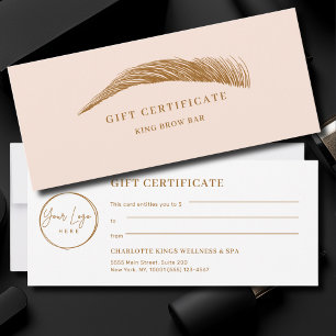 Minimale Augenbrauen-Logo-Geschenkkarte