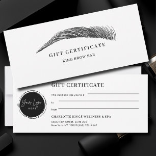 Minimale Augenbrauen-Logo-Geschenkkarte