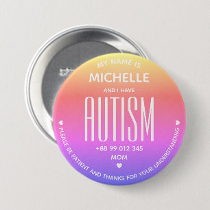 Minimale Autismus-Aufklärung ASD Pastell Sonderbed Button
