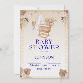 Minimale Baby Shower Einladung | Modern Neutral
