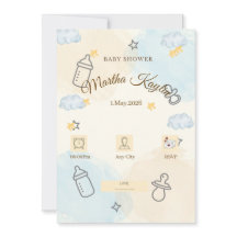 Minimale Babyparty-Einladung