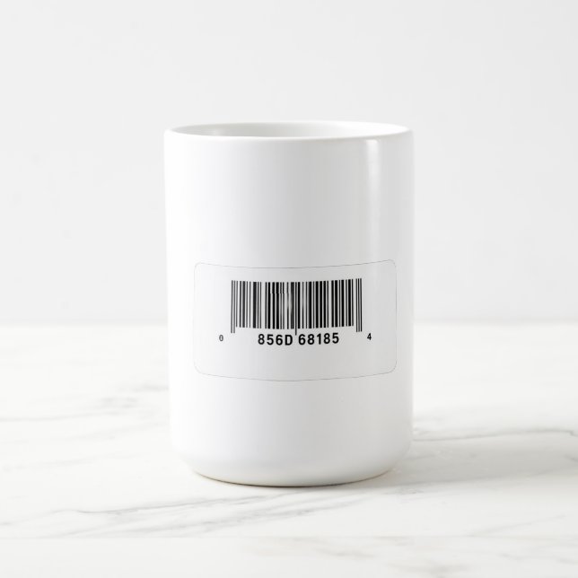 Minimale Barcode-Gestaltung Kaffeetasse (Mittel)