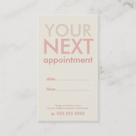 Minimale Basiskarte in Offwhite & Pink Terminkarte