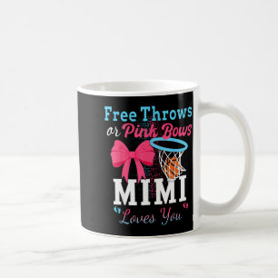 Minimale Basketball-Würfe rosa Schleifen mimi lieb Kaffeetasse