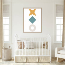 Minimale Bauhaus-Kinderzimmer-Wandkunst Poster