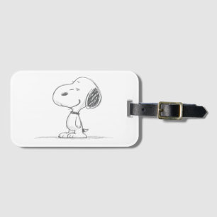 Minimale Beagle-Hund-Skizzen-Illustration Gepäckanhänger