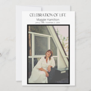 Minimale Beerdigungsfeier des Lebenszyklus-Program Einladung