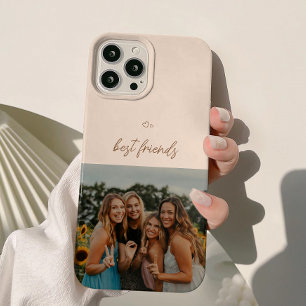 Minimale Beige-Beste-Freunde-Foto Case-Mate iPhone Hülle