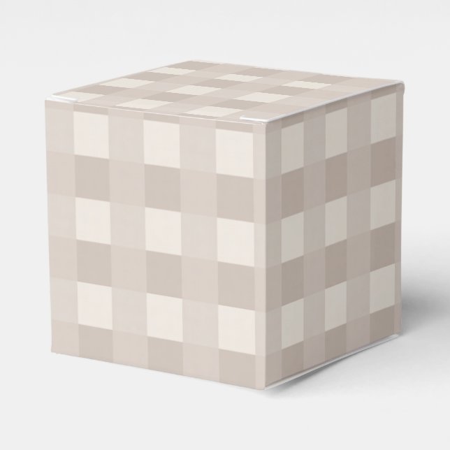 Minimale beige Schachbrettmuster Geschenkschachtel (Vorderseite)