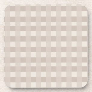 Minimale beige Schachbrettmuster Getränkeuntersetzer
