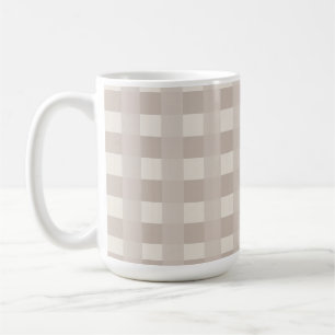 Minimale beige Schachbrettmuster Kaffeetasse