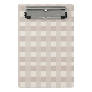 Minimale beige Schachbrettmuster Mini Klemmbrett