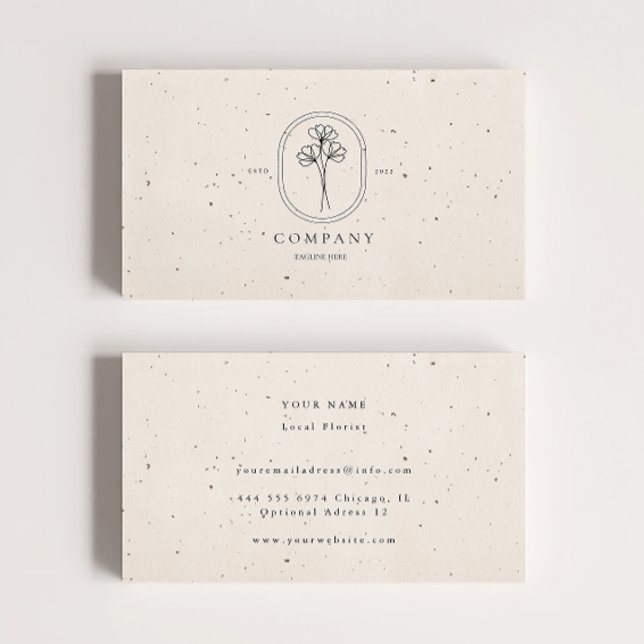 Minimale Beige Textured Business Card Visitenkarte (Von Creator hochgeladen)