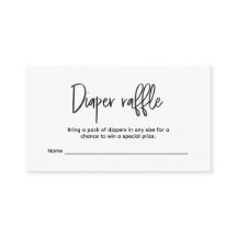 Minimale benutzerdefinierte einfache Windel-Raffle
