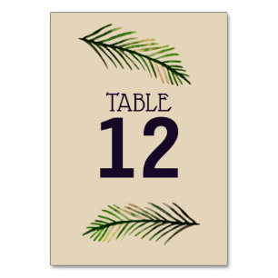 Minimale benutzerdefinierte Tischnummer-Karte Tischnummer