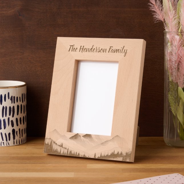 Minimale Berge Geätzte Rahmen (Linke Ecke)