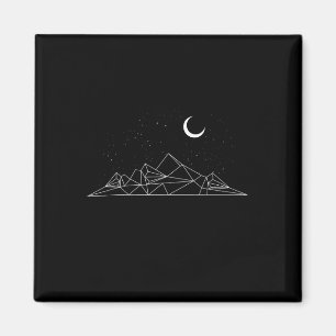 Minimale Berggeometrie Outdoor Wandern Magnet