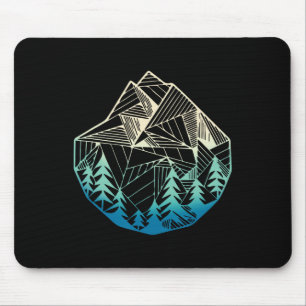 Minimale Berggeometrie Outdoor-Wandern  Mousepad