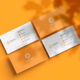 Minimale Berufliche Orangen Icons Visitenkarte