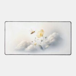 Minimale Biene & Wolken-Schreibtischmatte Schreibtischunterlage