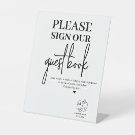 Minimale Bitte unterschreiben Sie unser Gästebuch Sockelschild