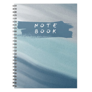 Minimale blaue Gradient-Notizbuchhülle Notizblock