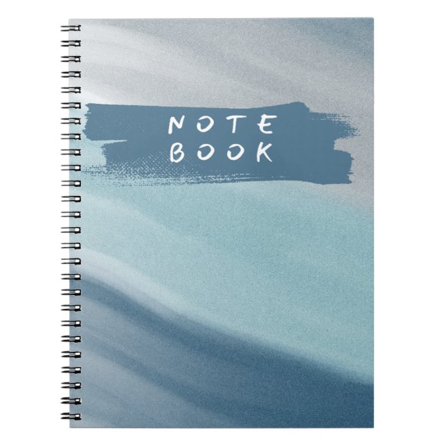 Minimale blaue Gradient-Notizbuchhülle Notizblock (Vorderseite)